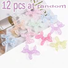12 piezas Colgantes de Perro de Globo de Dibujos Animados DIY, Colores Aleatorios, Encantos de Perro de Acrílico Coloridos y Lindos, Adecuados para Llaveros Hechos a Mano, Fundas de Teléfono - Multicolor - Ver 18