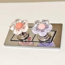 1/2pcs - Easy-Press, Cute & Charming Cartoon Toilet Flush Handle, Fashionable Bathroom Accessory, Elegant, Suitable For Long Nail Care - A - View 6