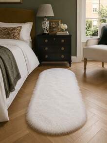 Soft Fluffy Rug Dark Green Area Rug,For Bedroom,Living Room,Study,Office,Plush Bedroom Rugs,Washable & Non-Slip,Shaggy Rug,Faux Fur Rug,Living Room Rug,Bedroom Rugs,Bedside Rugs,Decorative Rug,Bedroom Decor,Home Decor,Room Decorations - White - View 1