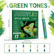 Direct Liquid Acrylic Soft Tip Marker Set, 10 Theme Color Series 120 Colors, Soft And Bouncy Pen Tip With Delicate And Controllable Lines, Student Art Professional Painting Character Brush Set, Graffiti Coloring DIY Animation Character Hand-Drawn Marker, Suitable For Glass, Plastic, Metal, Cardstock, Clothing And Other Surfaces, Suitable For Students - Marker - View 15