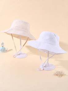 1/2 入嬰兒遮陽帽 UPF 50+ 防曬嬰兒漁夫帽 夏季沙灘帽 寬帽簷 男女通用 男童女童適用 - 彩色 - 查看 17