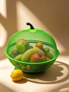3/1pc Mesh Fruit Basket Fruit Baskets Apple-Shaped Mesh Storage Bowls Protective Fruit Holder Reusable Vegetables Fruit Holder Countertop Metal - View 8