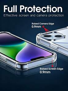 4件組 TPU 透明氣墊防震 2.8mm 手機殼，適用於 iPhone 18/18Pro/18ProMax/17/17Pro/17ProMax/16/16Pro/16ProMax/15/14/13/12/11，極簡個性化保護殼 - 透明4 - 查看 3
