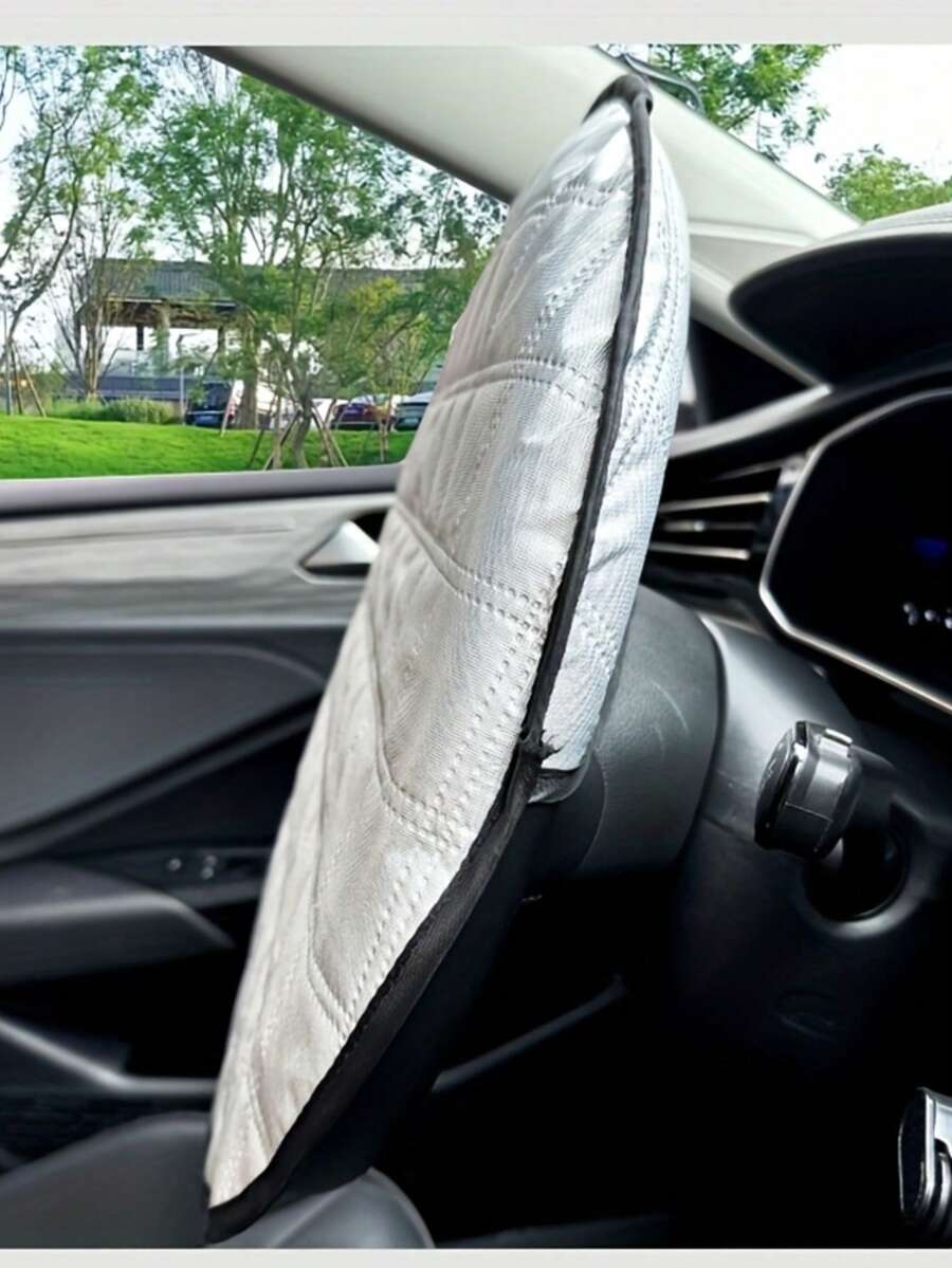 Upgraded Car Steering Wheel Sun Shade, Heat Insulation & Cooling, UV Protection, Heat Resistant, Anti-Glare Design, Professional Summer Car Protection Cover, Suitable For Multiple Car Models - Multicolor - View 1