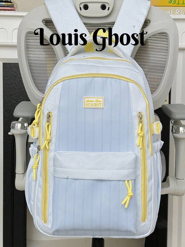 Highly Attractive Large Capacity Backpack Student School Bag Laptop Bag. Multi-Layer Compartment Design, Spacious Main Compartment Can Easily Accommodate Laptop, Front And Side Pockets Conveniently Organize Stationery, Water Bottle And Personal Items, Say Goodbye To Clutter. Whether For Daily School Commute, Weekend Short Trips Or Gym Workouts, This Backpack Can Perfectly Adapt. No Accessories Included.