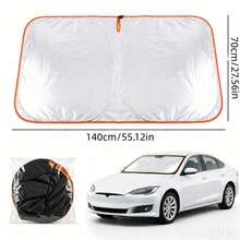 Universal Upgraded Car Windshield Sun Shade, Foldable Heat Insulation Sunshade, UV Protection Anti-Glare Car Interior Protector, Portable Summer Car Travel Commuting Accessory - Sun Visor - View 14