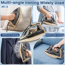 SUPERLEX 8-In-1LED Screen Steam Iron, Ceramic Soleplate Iron, 3200W Fast Heating Steam Engine, Anti-Scale/Anti-Drip Function, With 4 Functions (Dry Ironing, Spray, Steam, Air Ironing), Visual Range Up To 2.1 Meters, Suitable For Home And Travel Use. - UK Plug(220-240V) - View 8