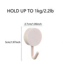 1-30pcs No-Drill Plastic Adhesive Hooks, Wall-Mounted Towel & Clothes Hooks For Bathroom, Bedroom Door, Data Cables, Bags, Clothes, Kitchen Sundries - Multicolor - View 6