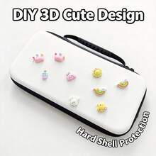 DIY Customizable Random Pattern Switch 2/Switch OLED/Switch NS Storage Bag, With Detachable Cute Resin Pendant, Hard EVA Shockproof Portable Travel Protective Storage Bag, Detachable Decorative Parts Leave No Marks And Do Not Scratch The Shell - View 4