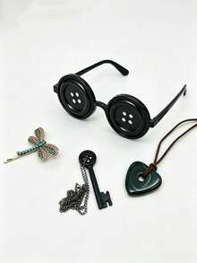 وصول جديد نظارات أزرار مرجانية فيلم كارولين هالوين إكسسوارات زي الحفلة - مشاهدة 4