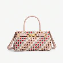 Dancing Engine Fashionable Handmade Woven Tote Bag Women's Handbag Wallet Luxury Designer Shoulder Bag - Multicolor - View 2