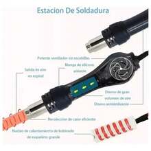 Estación Soldadora Pencil+Gun Da Hei Mao 8586w Cautín Aire Caliente - Tipo de Enchufe A USA (110-127V) - Ver 6