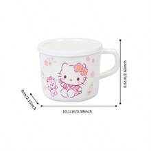 Mesuca Hello Kitty Tableware Set, Bowl, Divided Plate, Cup And Kitty Spoon, Reusable Tableware Set, Suitable For Home, Office, School, Picnic And Travel - Pink - View 12