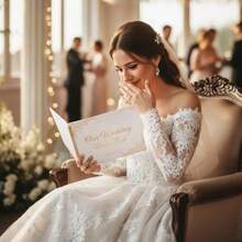 Wedding Guest Book With Pen 11.5 X 8.5 Inch Large Gold Foil Guest Book For Wedding Reception Leather Guestbook Photo Album Sign For Bridal Shower Birthday Party Supplies 120 Lined Page/60 Sheets - As Pic - View 4