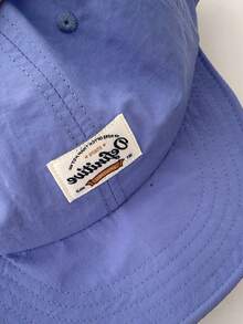 Vintage Letter Baseball Cap For Women, All-Season Student Versatile Duck Bill Cap, Breathable Wide Brim Mesh Cap, Niche Color Block Flat Brim Duck Bill Cap, Soft Top Large Logo Embroidered Letter Streetwear Baseball Cap, Face-Slimming Skater Hippie Chicks Style - Multicolor - View 7