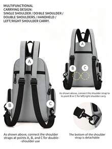 Nueva mochila multifuncional para hombres, mochila de ciclismo de moda para viajar, mochila variable para mujeres - Multicolor - Ver 4