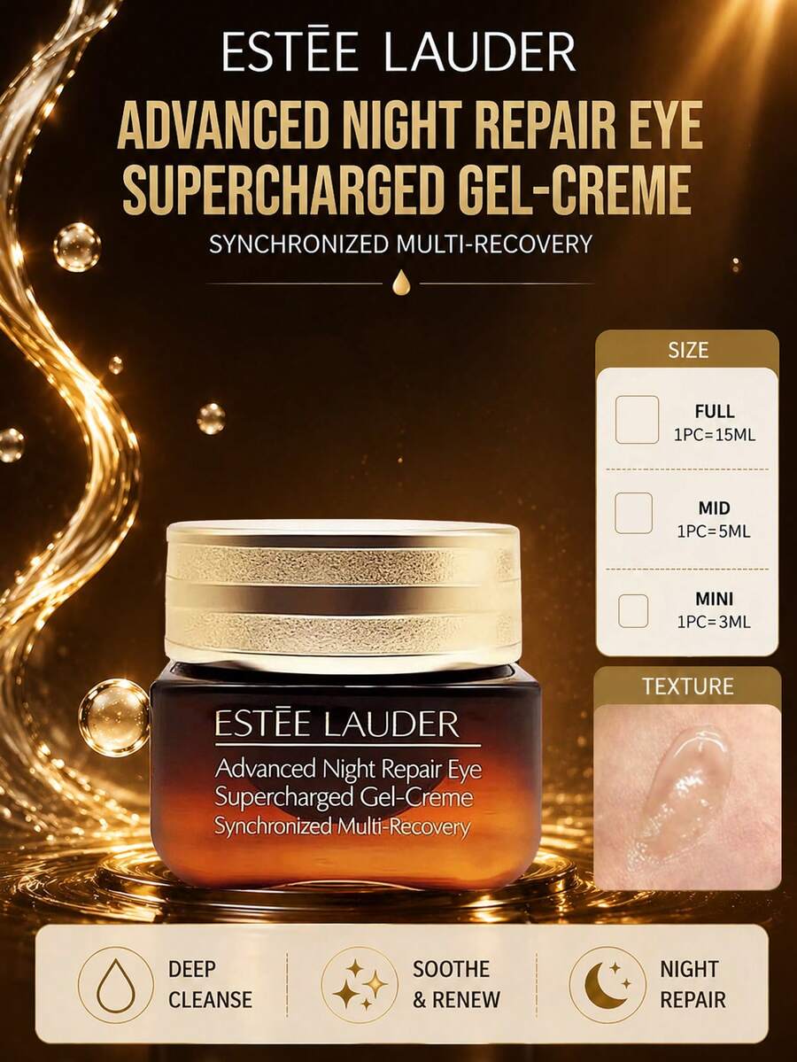 Estée Lauder 雅詩蘭黛抗藍光眼霜 3/5/15ml，淡化眼部皺紋，深層修復與抗老，提亮肌膚，長效舒緩，適合所有膚質