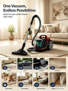 Philips Power Cyclone 7 吸塵器 - 高功率強吸力,輕鬆清除地毯上的沙子、寵物毛髮和污垢;適用於多種場景,包括居家、汽車、地毯和宿舍。 - 英規插(220-240V) - 查看 3