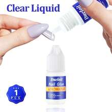 Dueloit 1pc/6pcs/10pcs/20pcs/40pcs Rhinestone Diamond Nail Glue, 3g Clear Long-Lasting Nail Glue, Nail Tip Glue, Nail Art Supplies - 無色 - 查看 10