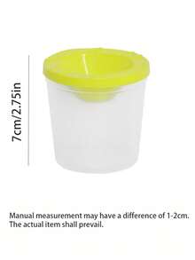 4pcs Paint Brush Holder With Lid, Paint Tool Brush Washing Bucket, Leak-Proof Mixing Cup, Watercolor Brush Washing Cup, Nail Art Brush Cleaning Cup, Small Painting Work Plastic Makeup Paint Cleaning Cup Set, Detachable, Art Painting Brush Washing Bucket, Multi-Functional Leak-Proof Mixing Cup, Portable Acrylic Watercolor Paint Brush Washing Cup, Anti-Spill, Art School - Artist Supplies - School Supplies - Back To School Gift - Easy To Clean - Multicolor - View 3