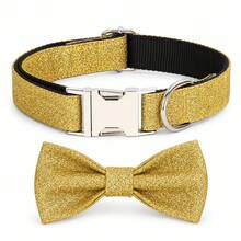 Collar para mascotas con lazo brillante desmontable, accesorio lindo para mascotas para ocasiones de fiesta - Multicolor - Ver 8