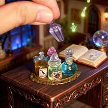 1件/5件/10件迷你魔法瓶裝飾品，聖誕禮物，逼真魔法瓶，1:12娃娃屋比例，玩具屋裝飾，模型屋配件，攝影道具，微縮景觀裝飾，微縮模型裝飾，家居裝飾 - 多色 - 查看 1