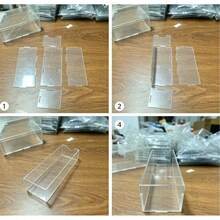 4-lagige Acryl Brillen Aufbewahrungsbox Tisch Mode Brillen Displaykasten Staubdicht Schreibwaren Schubladen-Stil Organizer für Brillen und Brillengläser - Transparent - Übersicht 8