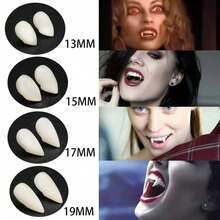 Vampire Fangs, Realistic Halloween Vampire Accessories, Halloween Fake Teeth, Unisex Vampire Costume Props, Halloween Party Makeup Outfit Decoration, Vampire Fangs, Simulated Halloween Vampire Accessories, Halloween Fake Teeth, Unisex Vampire Costume Props, Halloween Party Makeup Costume Small Gifts, Simulated Vampire Zombie Fangs, No Gum Damage, Reusable, Scary Style, Women's Halloween Party Costume Props - Multicolor - View 3