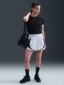 Nike 女款 AS W NSW 羅紋緊身短袖 T-shirt 無領針織上衣 THV4995-010 - 黑色 - 查看 6
