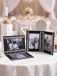 5pcs Vintage Paper Photo Frames - 4*6 Inches, Foldable DIY Hinge Cardstock Photo Frames, Personalized Commemorative Photo Decoration Frames, Perfect Gift For Friends On Holidays And Birthdays - Multicolor - View 4