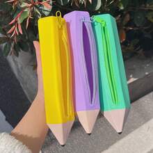 開學季鉛筆造型文具收納盒，內建鉛筆架，實用校園與辦公室收納整理盒，節日與開學禮物 - B - 查看 8