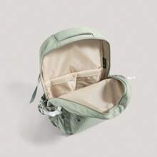 Large-Capacity Solid-Color Men's Backpack, Fashionable And Simple Travel Bag, Suitable For Casual Use, Japanese Style,Academic Style,Commuter Backpack - Green - View 11