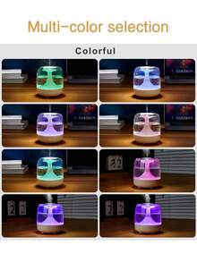 LED發光加濕器 小型超大霧量加濕器 適用於房間、客廳、床頭、辦公室 漸層氛圍燈 USB空氣加濕器 七色燈 大霧量發光加濕器 - JB650 - 查看 8