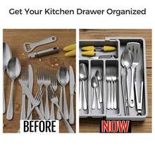 Extra Large Expandable Silverware Organizer, Food- Cutlery Flatware Organizer, Kitchen Utensil Drawer Organizer, Adjustable Silverware Holder For Spoons Forks Knives, House Decor, Kitchen Decor, Bathroom Decor, Bedroom Decor - View 8
