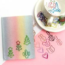 RIMEMO 30PCS Colorful Electroplated Metal Paper Clips Assorted Shape Bookmark Clips For Journal Planner Office School Supplies Stationery Organizer Decorative Holder Desk Accessories Back To - View 8