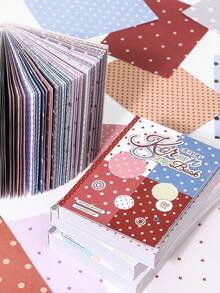 1本 M5 剪貼簿素材書,120頁,2.91 X 4.13 英吋,極簡底紙,Ins風溫柔純色素材,返校季 - 彩色 - 查看 10