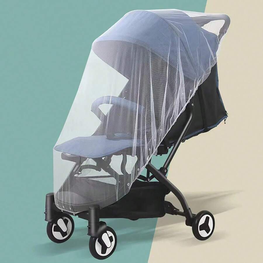 Universal Breathable Mosquito Net For Baby Strollers, Anti-Mosquito Cover For Baby Strollers, Sunshade, Insect-Proof Protective Mesh. - Black - View 1