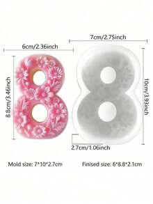 1pc Silicone Number Cake Mold, For Birthday Wedding Party Decoration, Suitable For Candles, Epoxy Resin, Soap, Plaster DIY Crafts, Anniversary, Mother's Day, Birthday Party - A - View 15