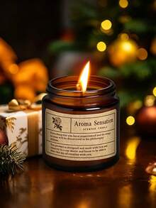 Home Fragrance Aromatherapy Scented Candle Set, Brown Glass Jar Candle With Essential Oil And Matchbox, Bedroom Atmosphere Decor, Holiday Gift - Duoxiang - View 5