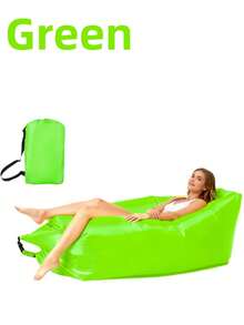 1pc Portable Foldable Inflatable Sofa, Single Person Slouchy Inflatable Lounge Chair, Lightweight Outdoor Inflatable Sofa, Suitable For Nap, Music Festival, Camping, Picnic, Suitable For Yard, Beach, Park, Backyard And Home Gathering - Multicolor - View 13