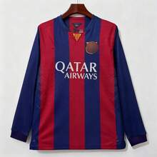 Retro Fußballtrikot Spielerversion Fanversion Trainingsshirt - Langarmtrikot 14/15 Barcelona Heimspiel - Übersicht 1