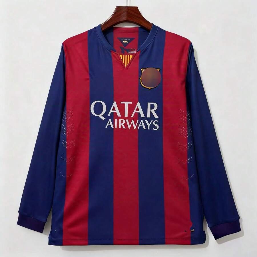 Retro Fußballtrikot Spielerversion Fanversion Trainingsshirt - Langarmtrikot 14/15 Barcelona Heimspiel - Übersicht 1