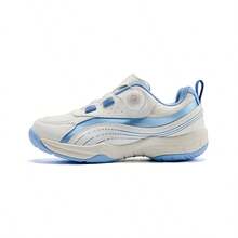 Unisex Rotary Knob Badminton Shoes, Breathable Anti-Slip Wear Resistant Sports Sneakers, Lightweight Cushioned Training Footwear For Tennis Volleyball Table Tennis - Blue and White - View 10