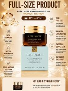 Estée Lauder Advanced Night Repair Cream (sampel 7ml/ukuran penuh 65ml): Anti-penuaan, mengurangi kerutan, mencerahkan warna kulit, mengencangkan dan mengangkat; cocok untuk semua jenis kulit. - Krim Botol Cokelat Besar Estee Lauder - View 5