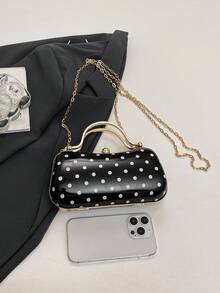 Fashion Party Evening Clutch Bag - Black - View 4