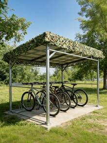 Army Green Camouflage Sunshade Net, Balcony And Patio Privacy Screen, Sunshade Fence Cover And Garden Barrier, Suitable For Outdoor Themed Party Decoration, Tree Shade And Camping Travel - Multicolor - View 6