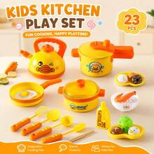 Juego de Cocina de Juguete para Niños Patito Amarillo Mini Juguete de Simulación de Cocina, Juego de Rol Interactivo Regalo para Niñas y Niños, Regalo de Cumpleaños - Multicolor - View 1