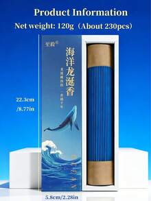 120g, Marine Ambergris Incense Sticks, Marine Aromatherapy, Handmade, Long-Lasting Fragrance, Perfect As A Gift, Suitable For Relaxation, Entertaining Guests, Meditation, Air Purification, Etc. - Ocean Ambergris Incense - View 10