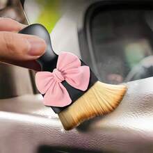 Car Interior Gap Cleaning Brush, Cute Bowknot Design, Flexible Brush Head For Dust-Free Cleaning, Suitable For All Car Models, Effortless And Stylish Car Interior Gap Care - Pink Bow Cleaning Brush - View 7