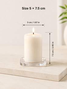 White Pointed Cylindrical Candle, 5cm Diameter, Smokeless And Odorless, Suitable For Home Decor, Wedding, Party, Dining Table, Church Prayer, Ramadan, Christmas, Thanksgiving, Halloween, Relaxation Meditation And Ambient Lighting - White Pointed Cylinder - View 14